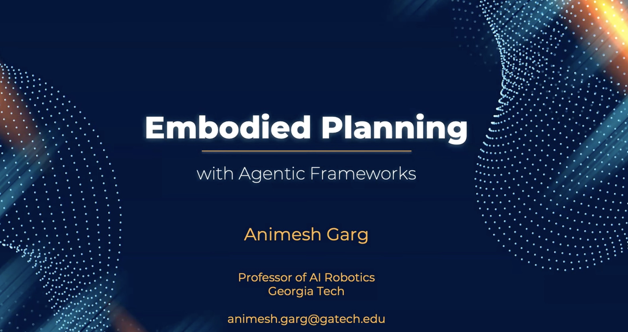 Generalizable Embodied AI with Agentic Frameworks